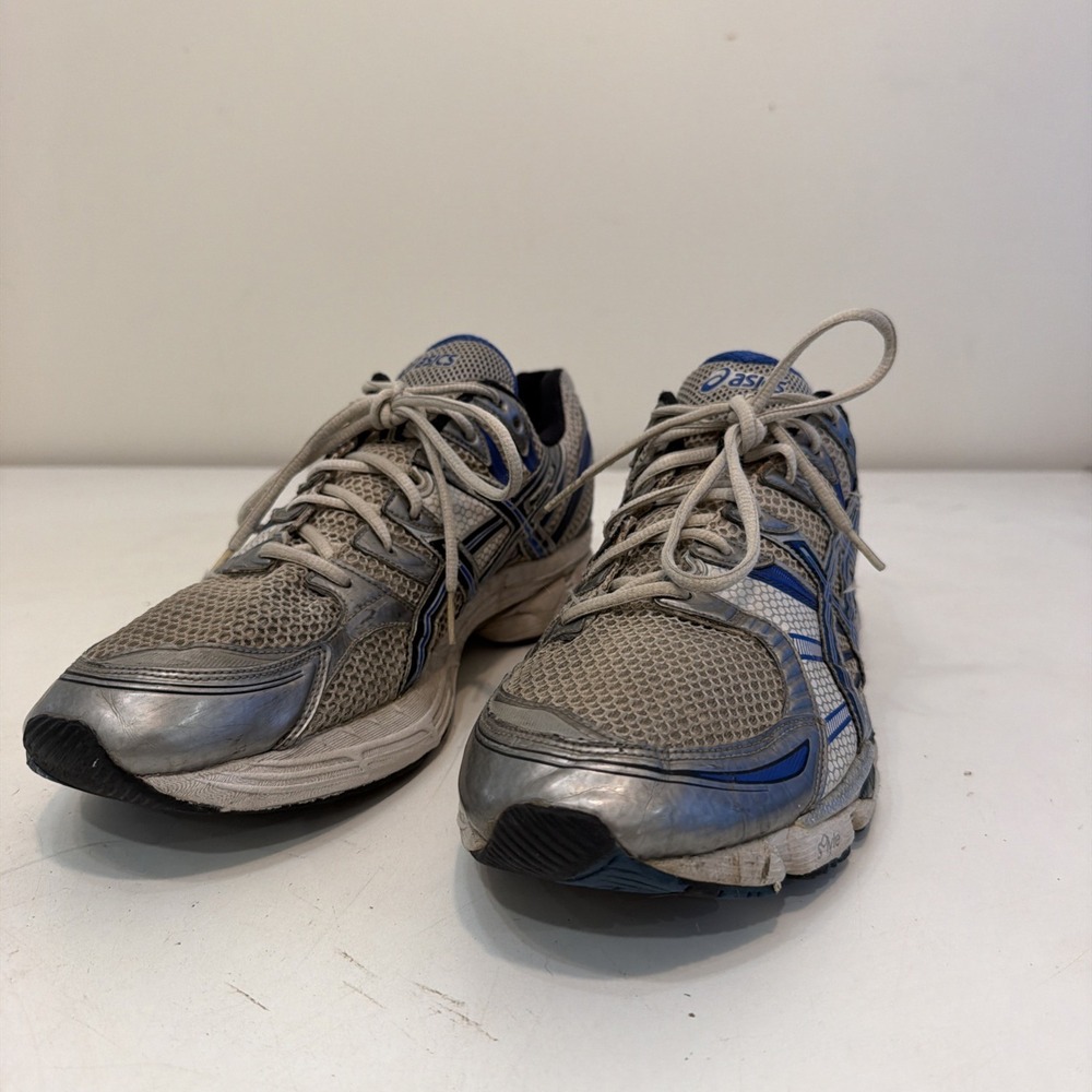 Asics Gel-Nimbus 12 Mens Size 13.5 Vintage Running Shoes Silver Green T045N